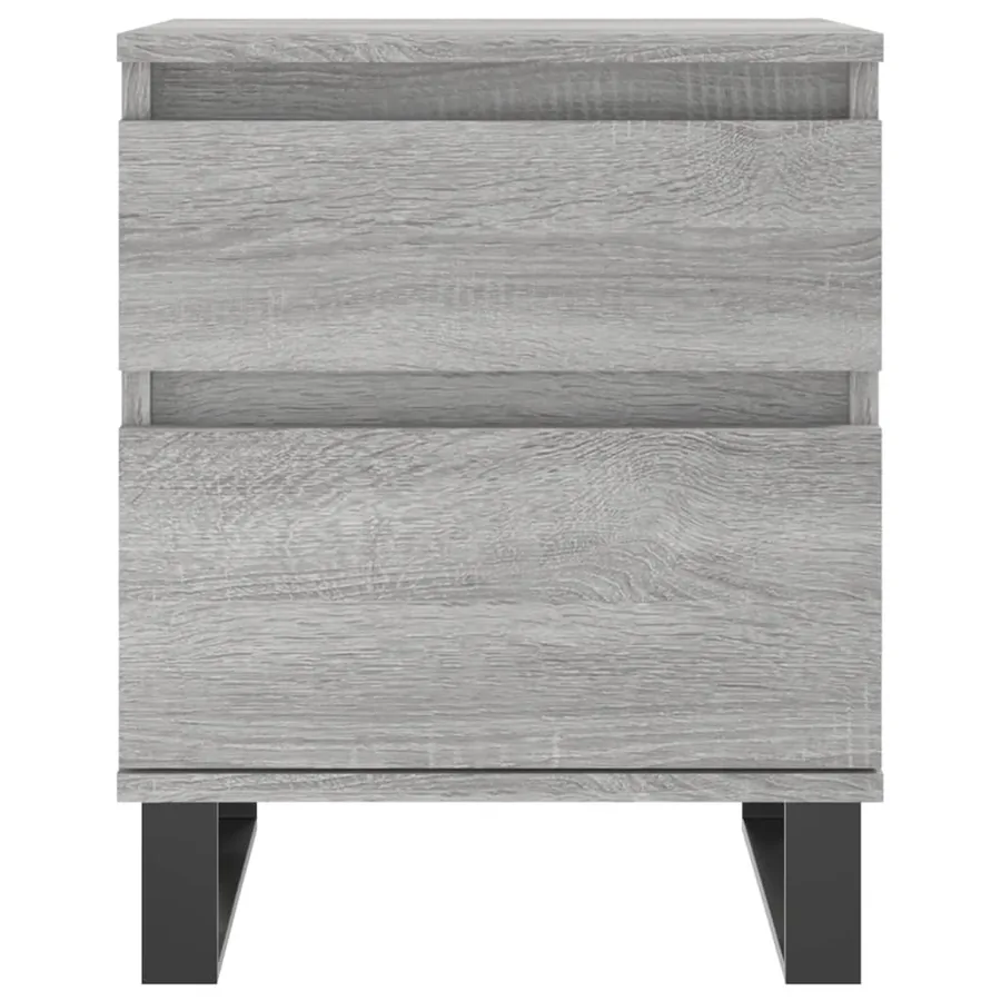 Table de chevet sonoma gris 40x35x50 cm bois d’ingénierie - 3