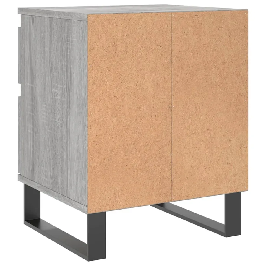 Table de chevet sonoma gris 40x35x50 cm bois d’ingénierie - 5