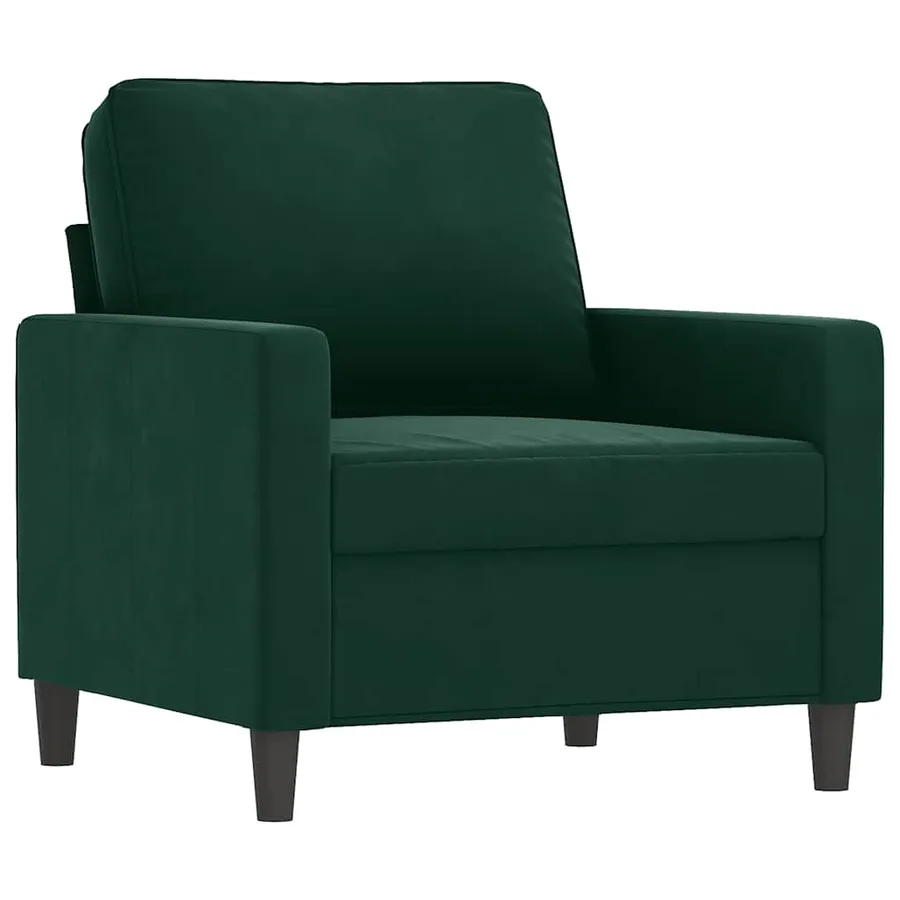 Fauteuil Vert foncé 60 cm Velours - 2