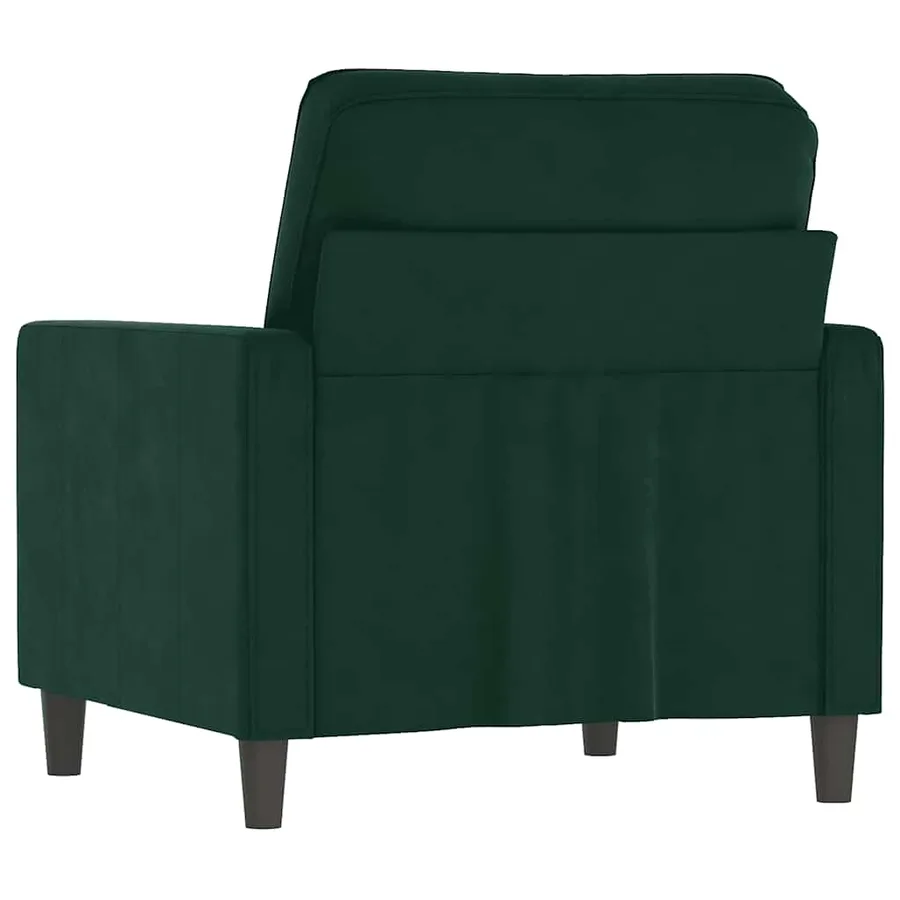Fauteuil Vert foncé 60 cm Velours - 5