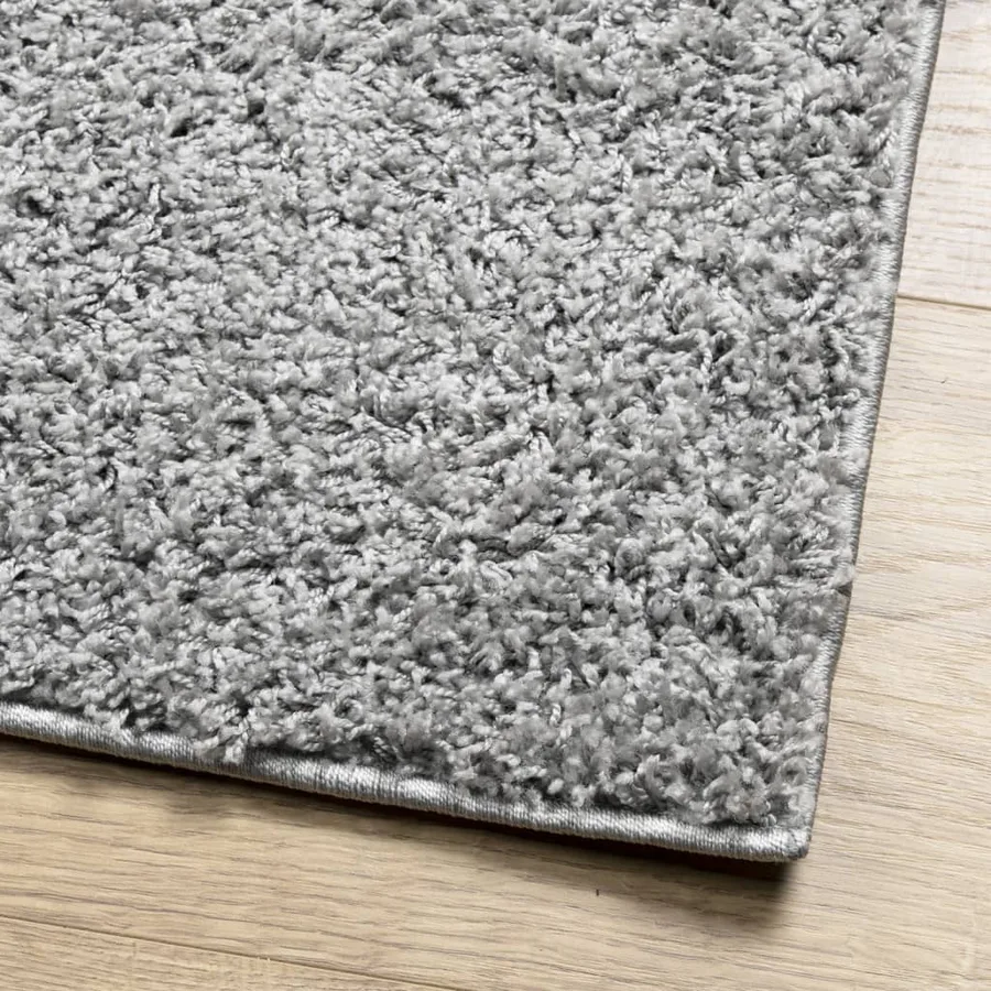 Tapis shaggy PAMPLONA poils longs moderne gris 80x250 cm - 4