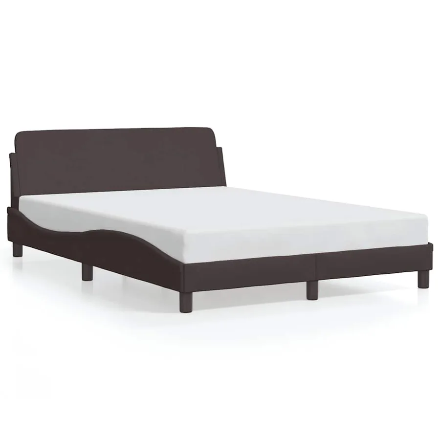 Cadre de lit Dover marron foncé 140x200 cm tissu - 2