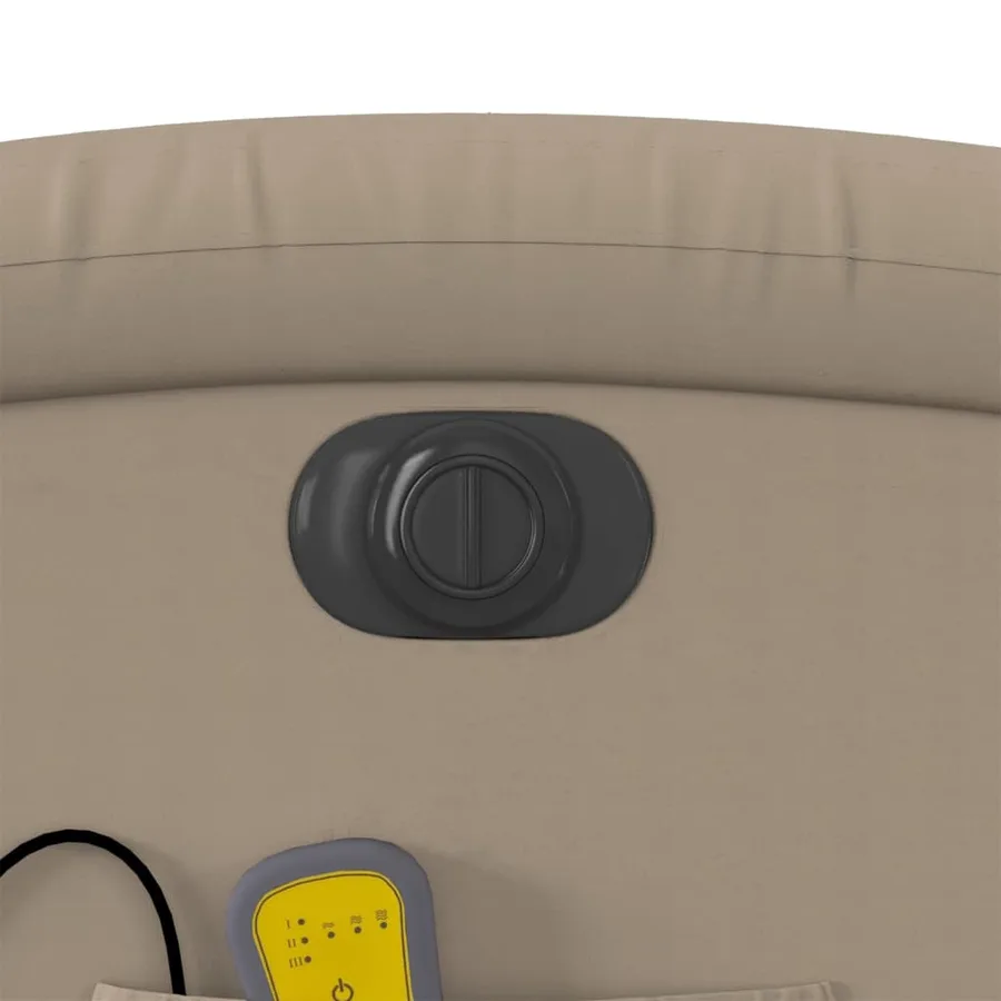 Fauteuil de massage inclinable électrique cappuccino similicuir - 12