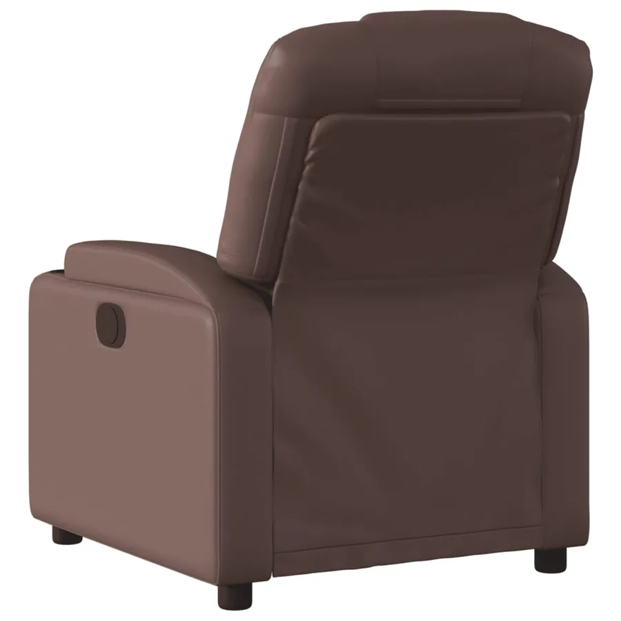 Fauteuil inclinable électrique Marron Similicuir - 5