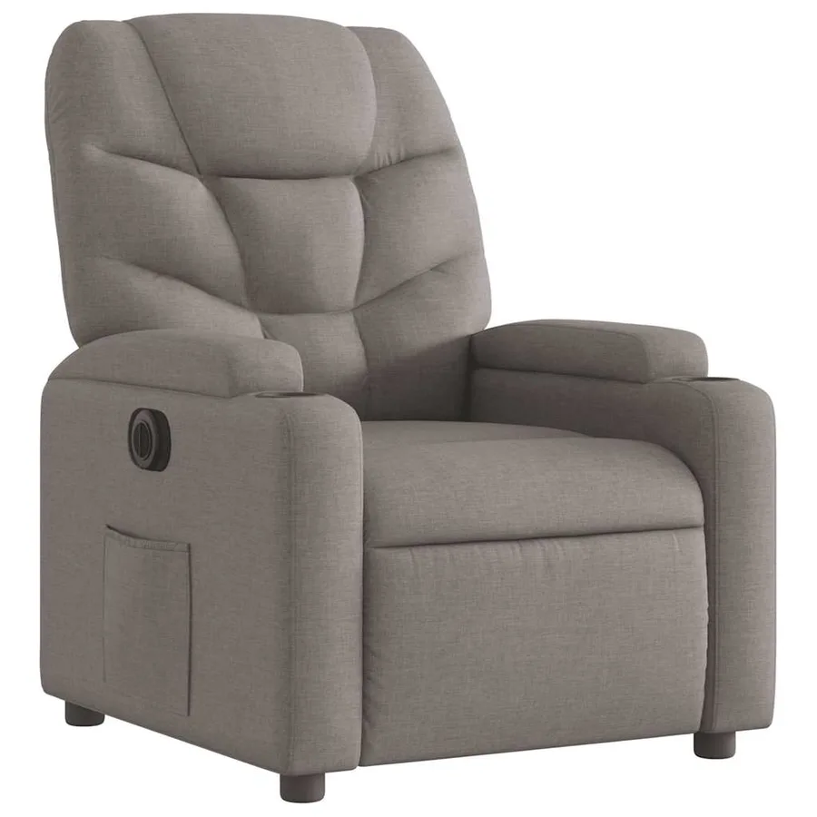 Fauteuil inclinable électrique Taupe Tissu - 4