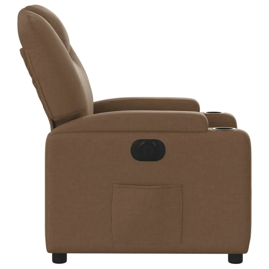 Fauteuil inclinable électrique Marron Tissu - 10