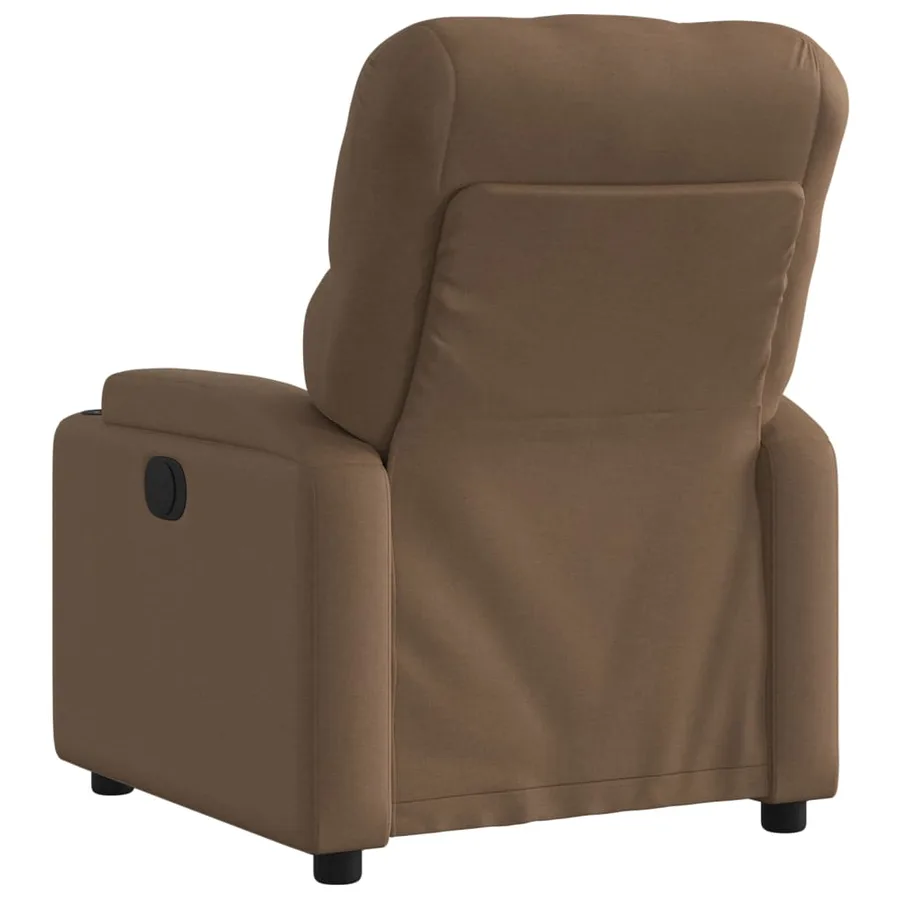 Fauteuil inclinable électrique Marron Tissu - 5