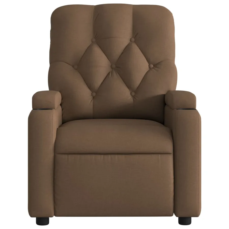 Fauteuil inclinable électrique Marron Tissu - 9
