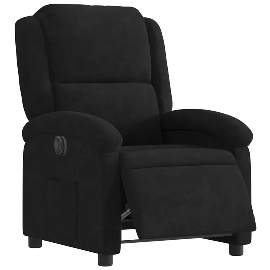 Fauteuil inclinable électrique noir velours - 3