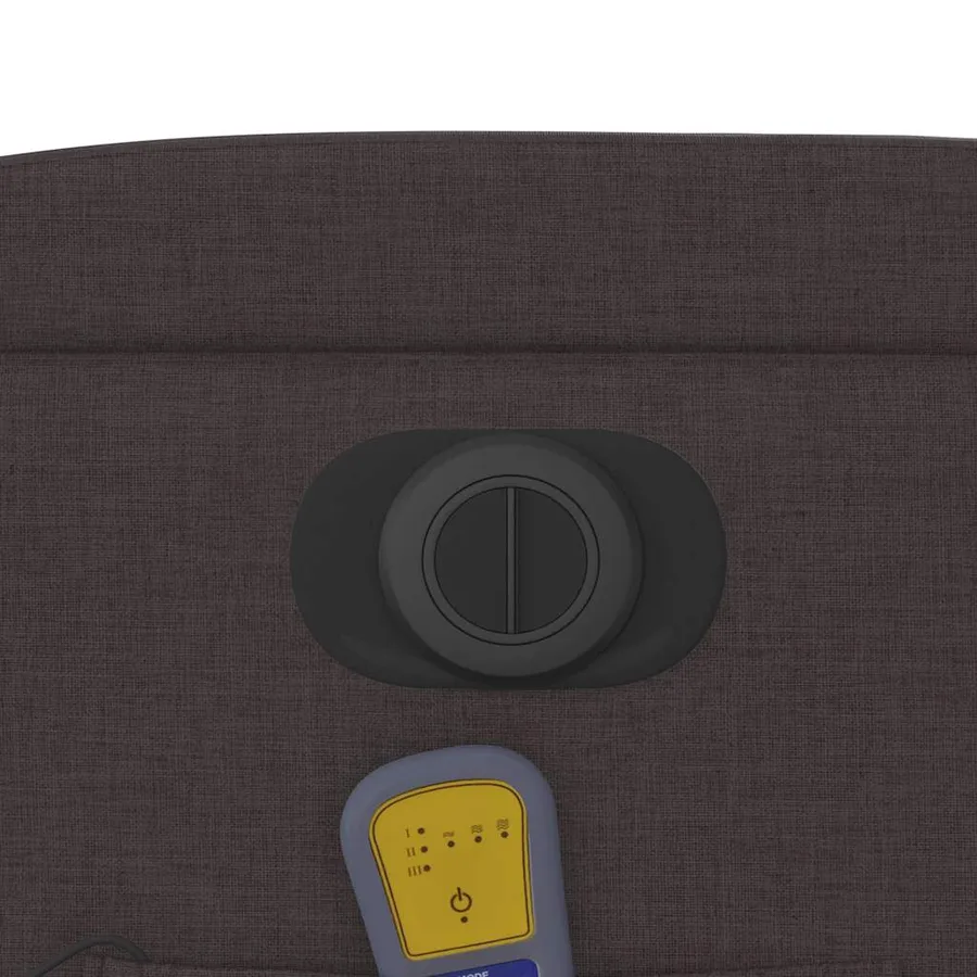 Fauteuil de massage inclinable électrique Marron foncé Tissu - 12