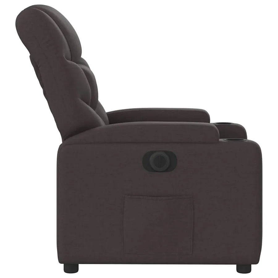 Fauteuil inclinable électrique Marron foncé Tissu - 10