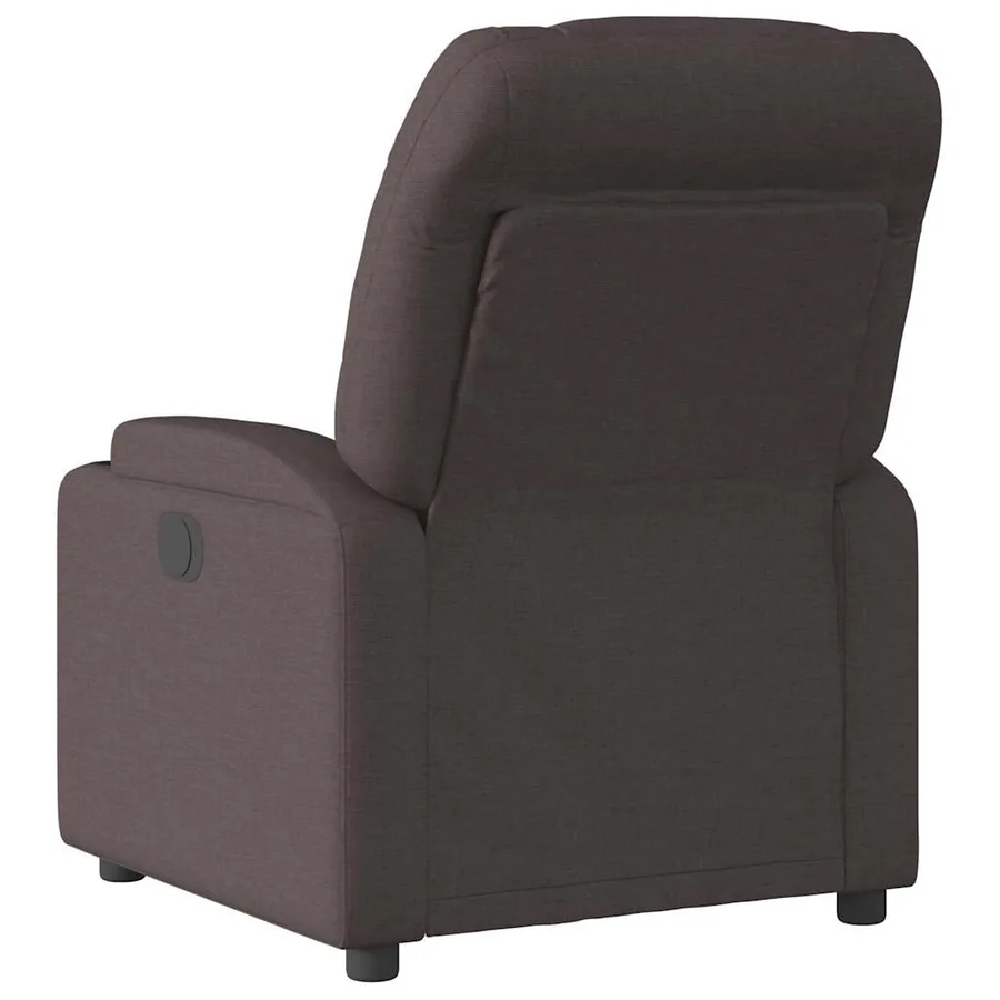 Fauteuil inclinable électrique Marron foncé Tissu - 5