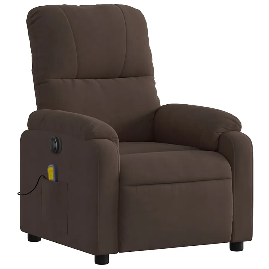 Fauteuil inclinable de massage électrique marron - 4