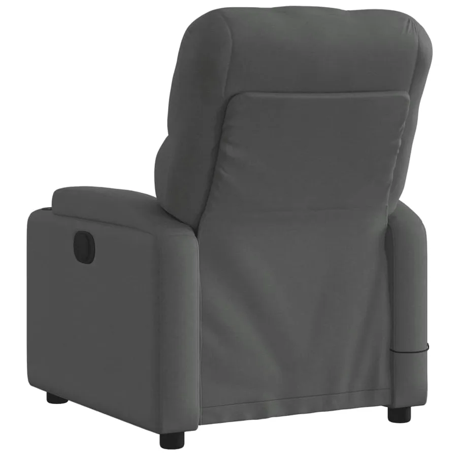 Fauteuil inclinable de massage électrique gris foncé tissu - 5