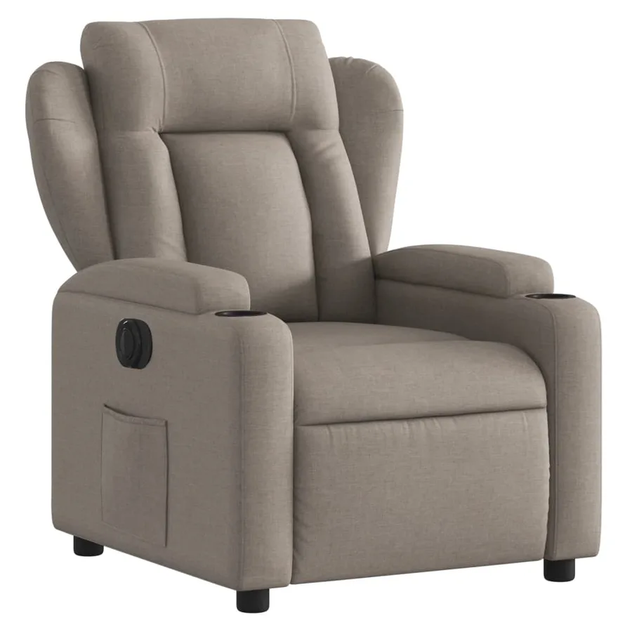 Fauteuil inclinable électrique Taupe Tissu - 4