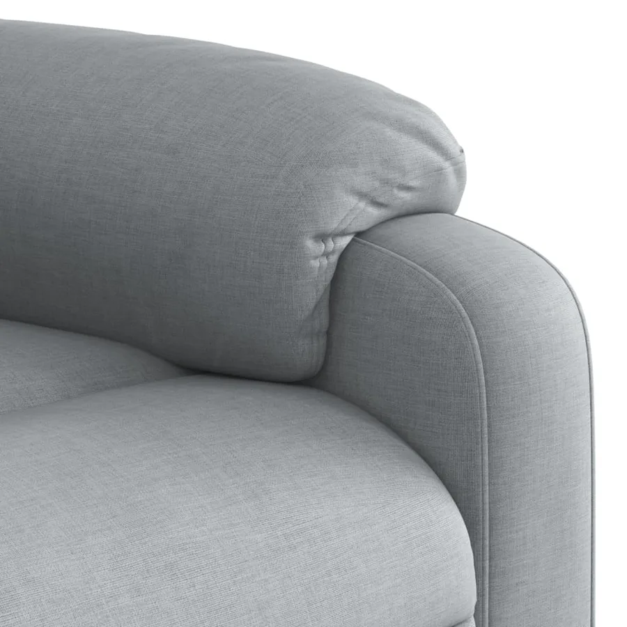Fauteuil de massage inclinable électrique gris clair tissu - 11