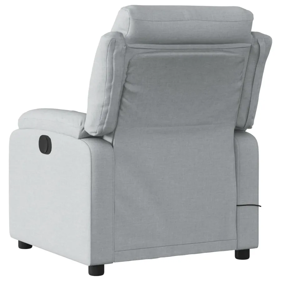 Fauteuil de massage inclinable électrique gris clair tissu - 5