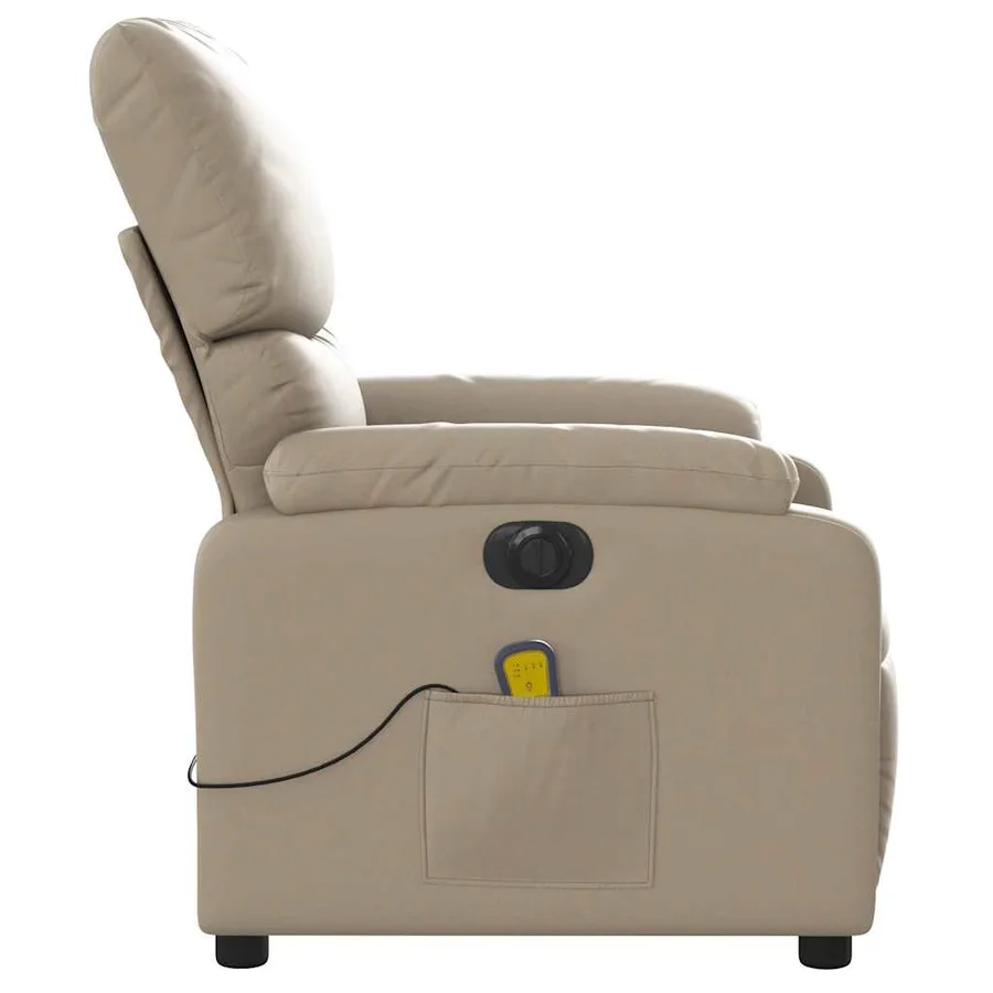 Fauteuil de massage inclinable électrique cappuccino similicuir - 10
