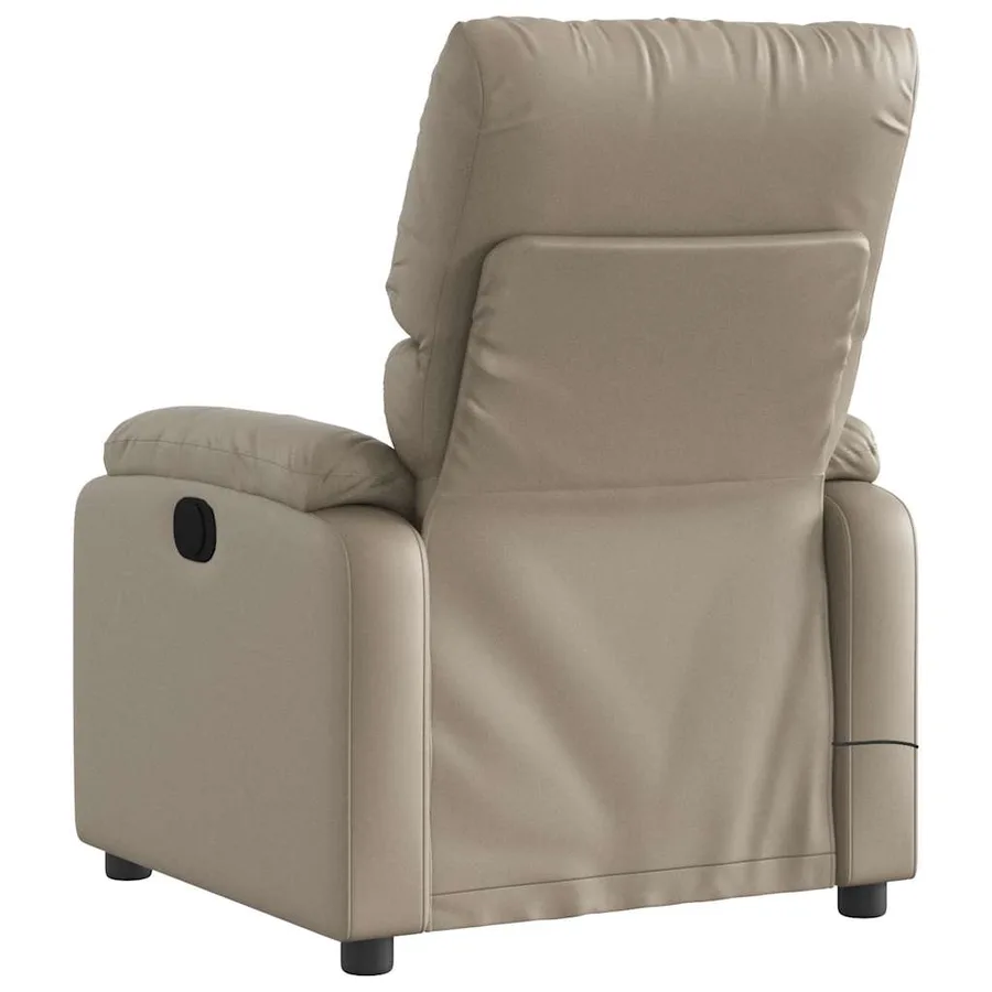 Fauteuil de massage inclinable électrique cappuccino similicuir - 5