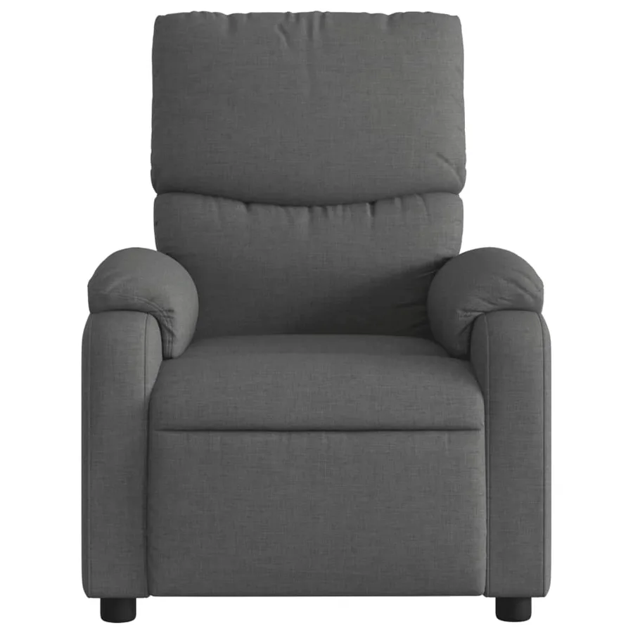 Fauteuil inclinable de massage électrique gris foncé tissu - 9