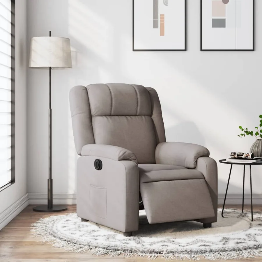 Fauteuil inclinable électrique Taupe Tissu - 16