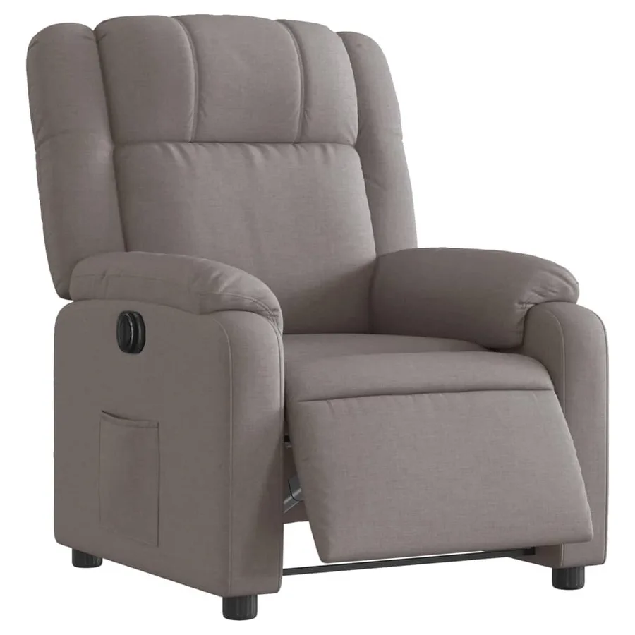 Fauteuil inclinable électrique Taupe Tissu - 3