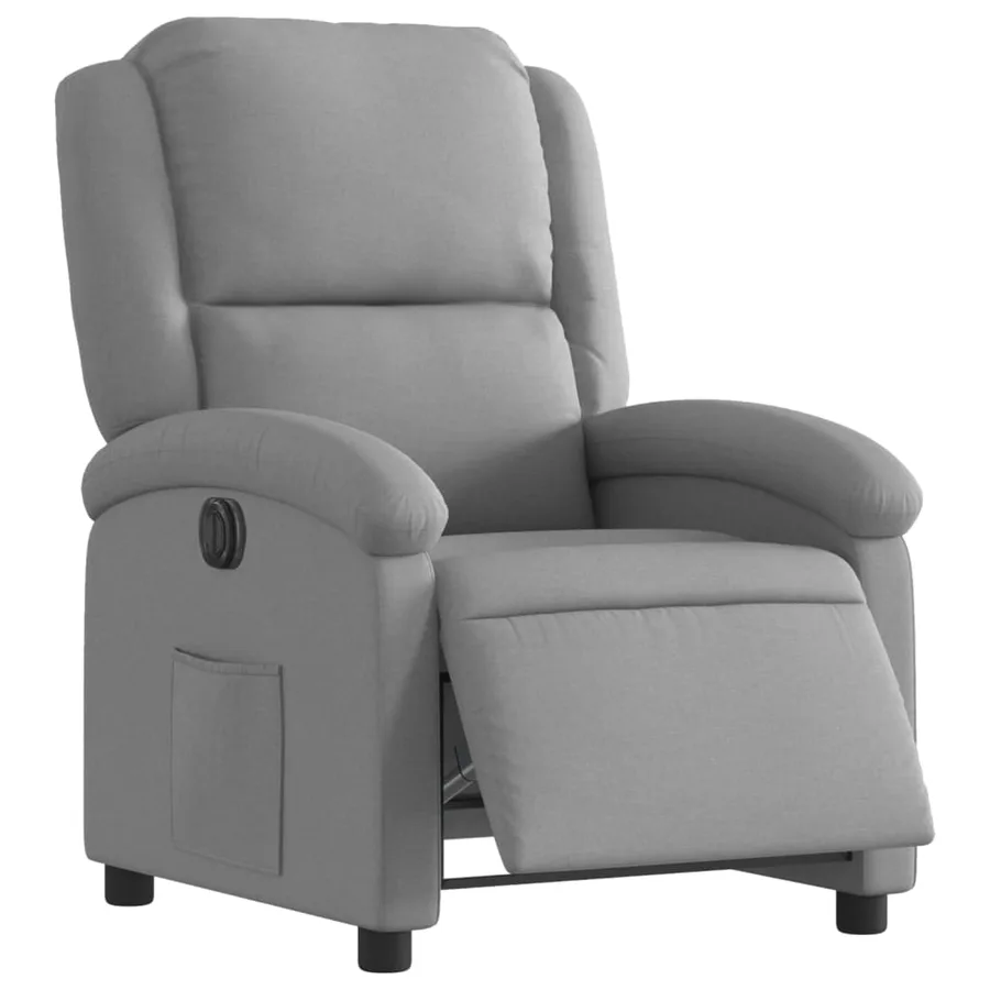 Fauteuil inclinable électrique Gris clair Tissu - 3