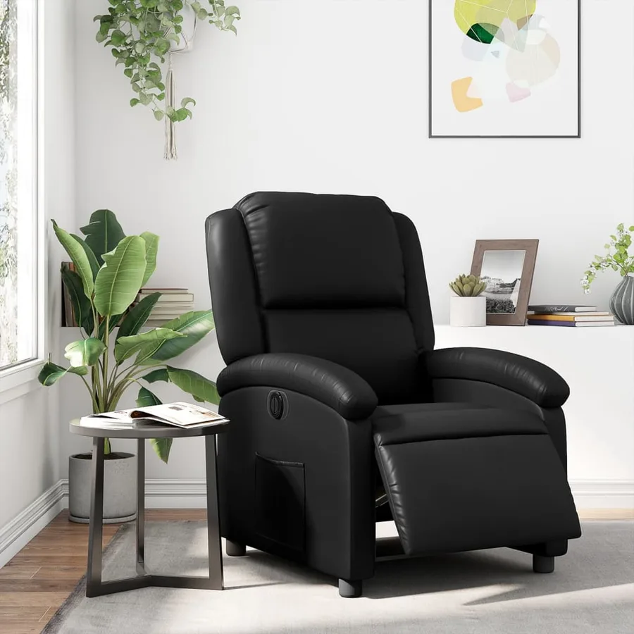 Fauteuil inclinable électrique Noir Similicuir - 15