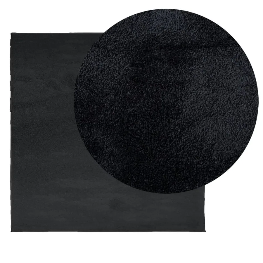 Tapis OVIEDO à poils courts noir 240x240 cm - 3