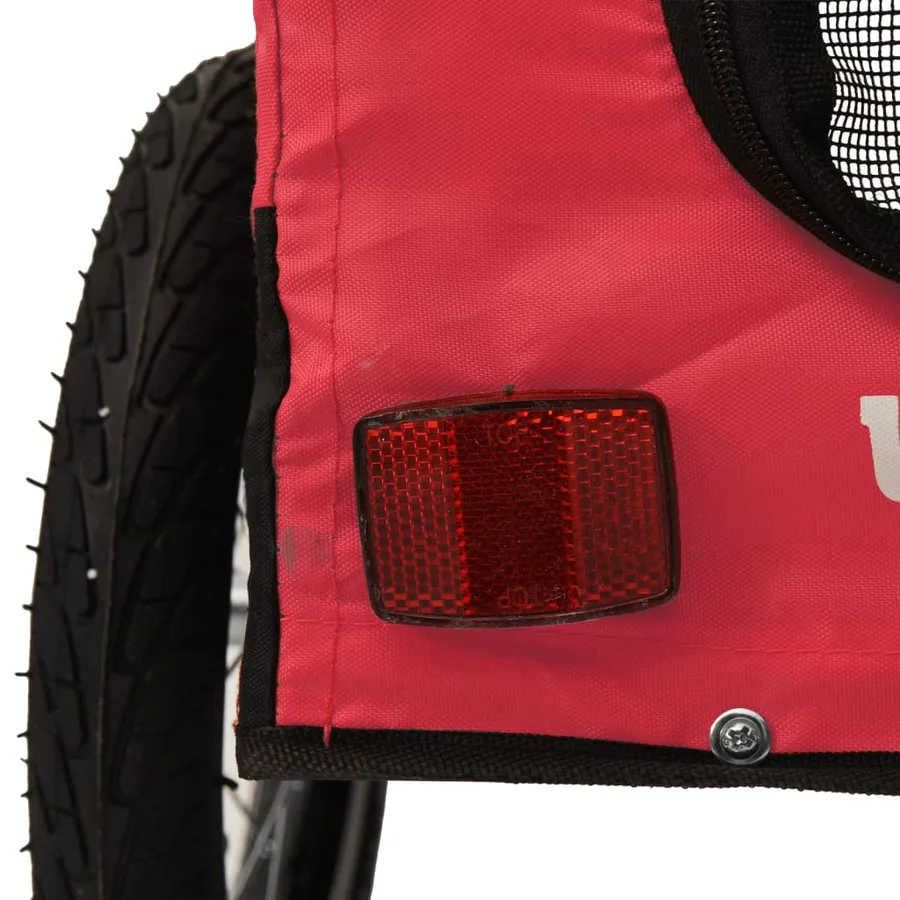 Remorque de vélo pour animaux de compagnie rouge et noir - 11