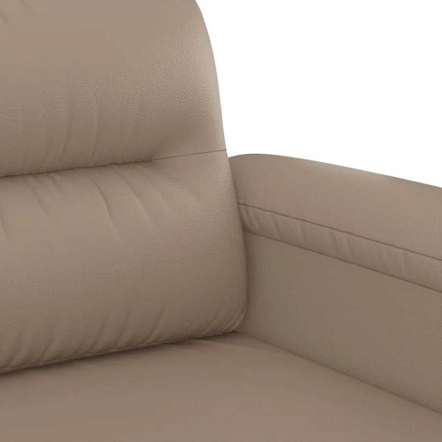Ensemble de canapés 2 pcs avec coussins cappuccino similicuir - 6