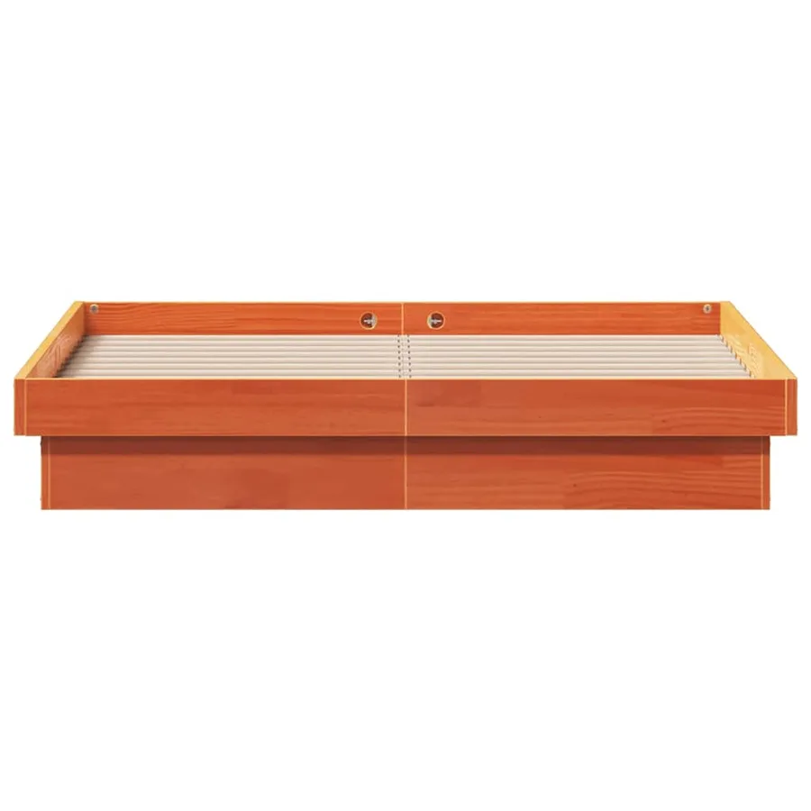 Cadre de lit à LED sans matelas 120x200 cm bois massif - 7