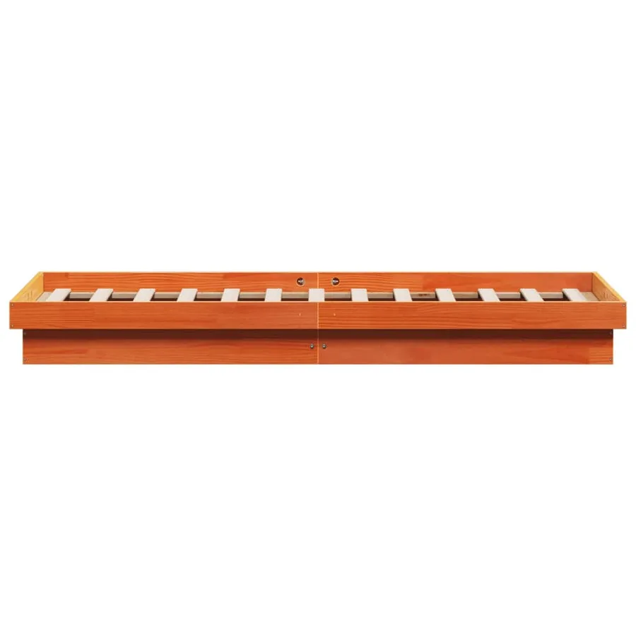 Cadre de lit à LED sans matelas 120x200 cm bois massif - 8