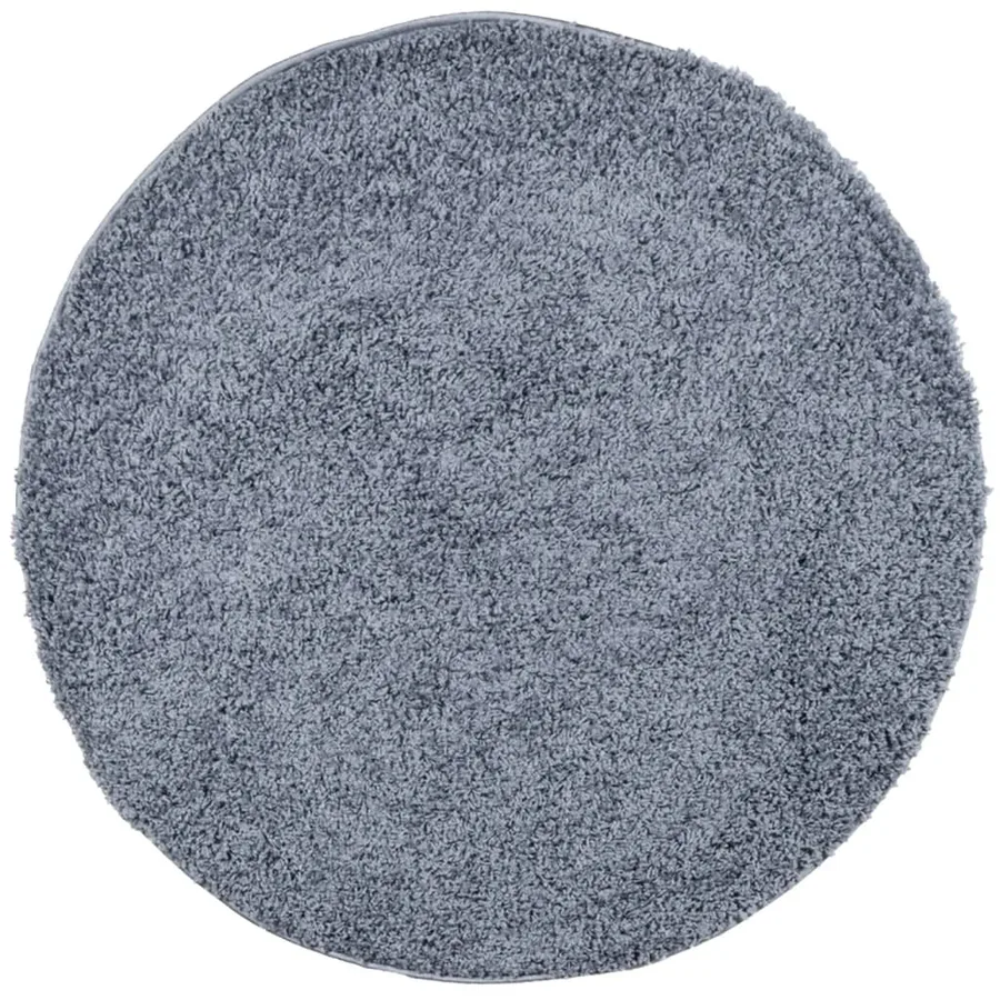 Tapis shaggy PAMPLONA poils longs moderne bleu Ø 200 cm - 2