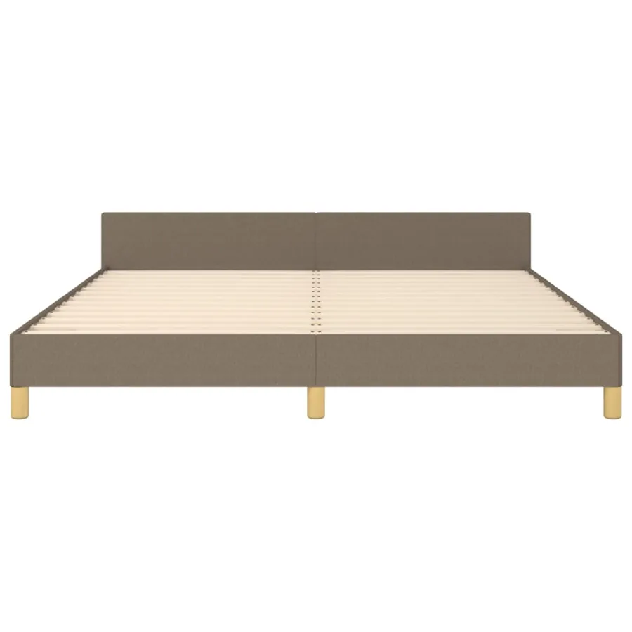 Cadre de lit sans matelas taupe 160x200 cm tissu - 6