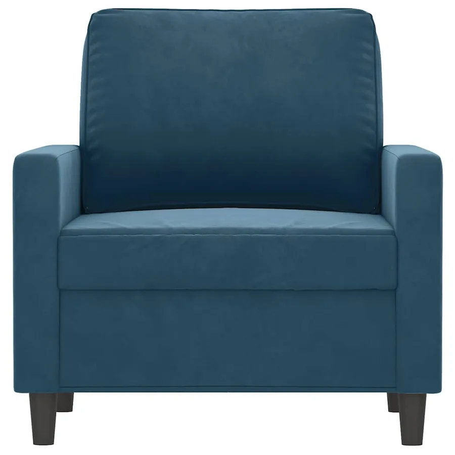 Fauteuil Bleu 60 cm Velours - 3