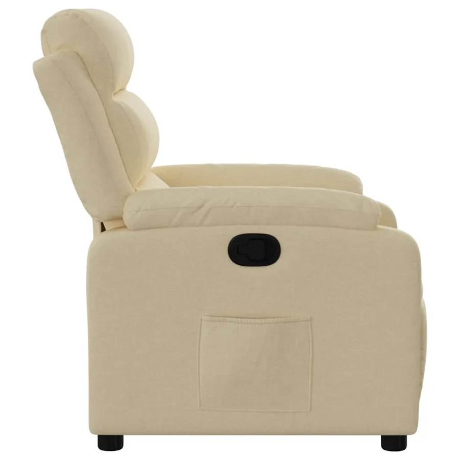 Fauteuil inclinable Crème Tissu - 7