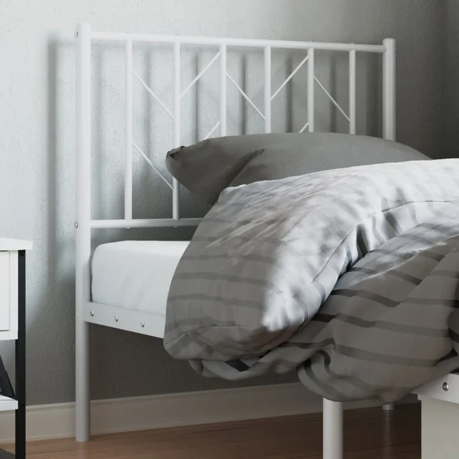 Tête de lit de remplacement métal blanc 80 cm