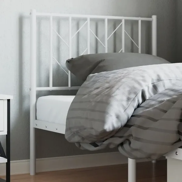 Tête de lit de remplacement métal blanc 80 cm