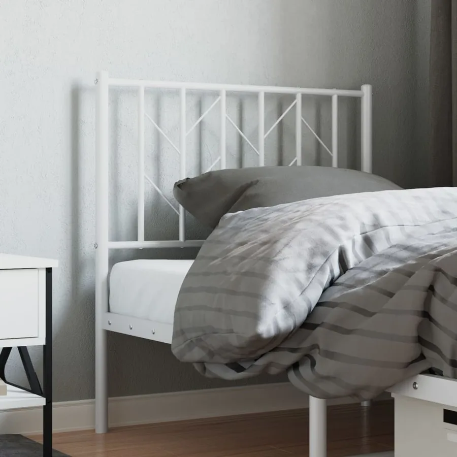 Tête de lit de remplacement métal blanc 80 cm - 3
