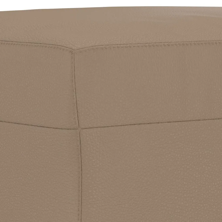 Ensemble de canapés 3 pcs avec coussins cappuccino similicuir - 8