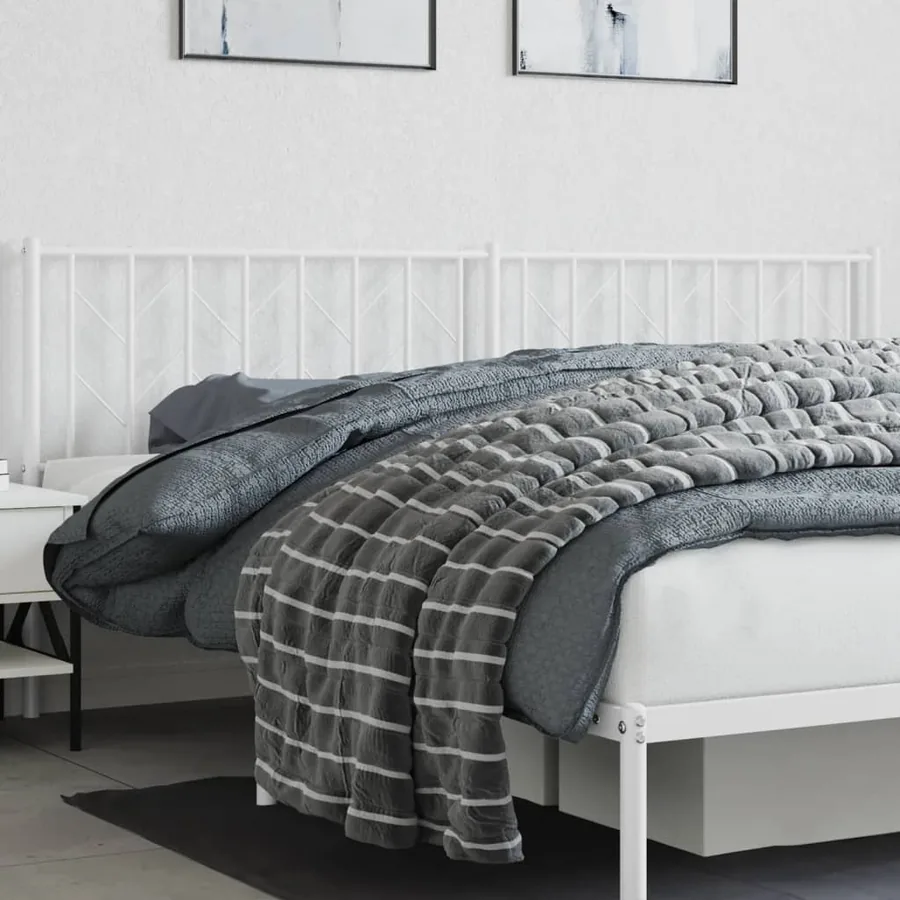 Tête de lit de remplacement métal blanc 200 cm