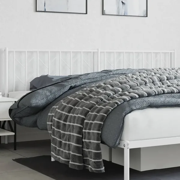 Tête de lit de remplacement métal blanc 200 cm
