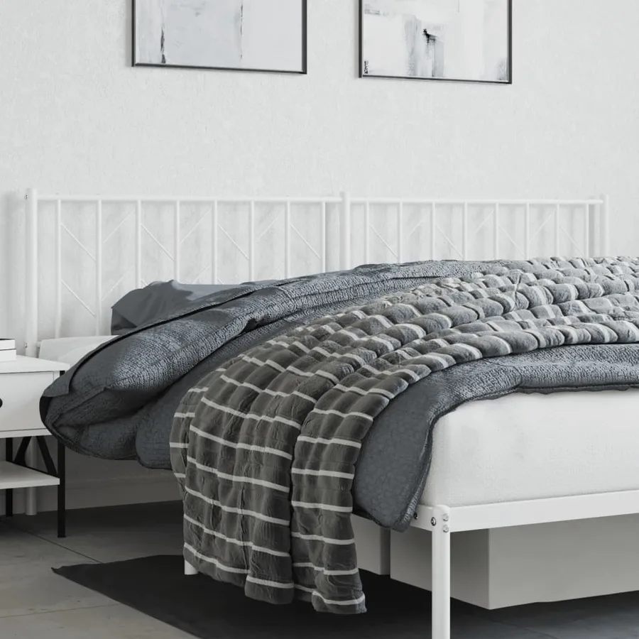 Tête de lit de remplacement métal blanc 200 cm - 3
