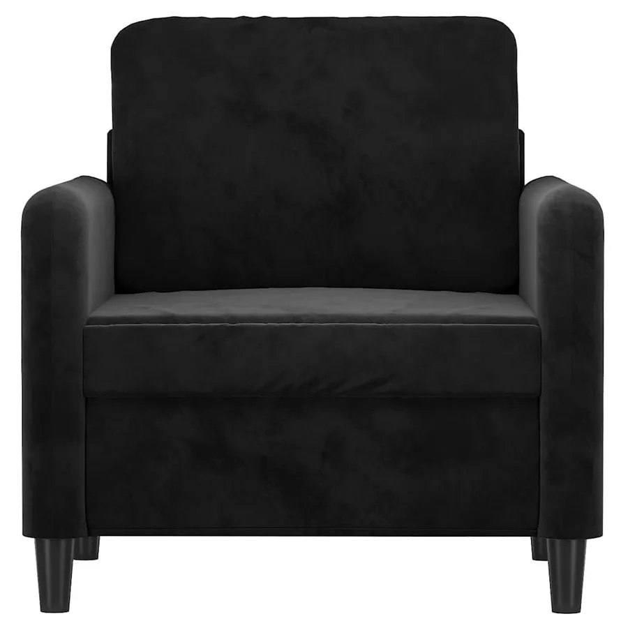 Fauteuil Noir 60 cm Velours - 3