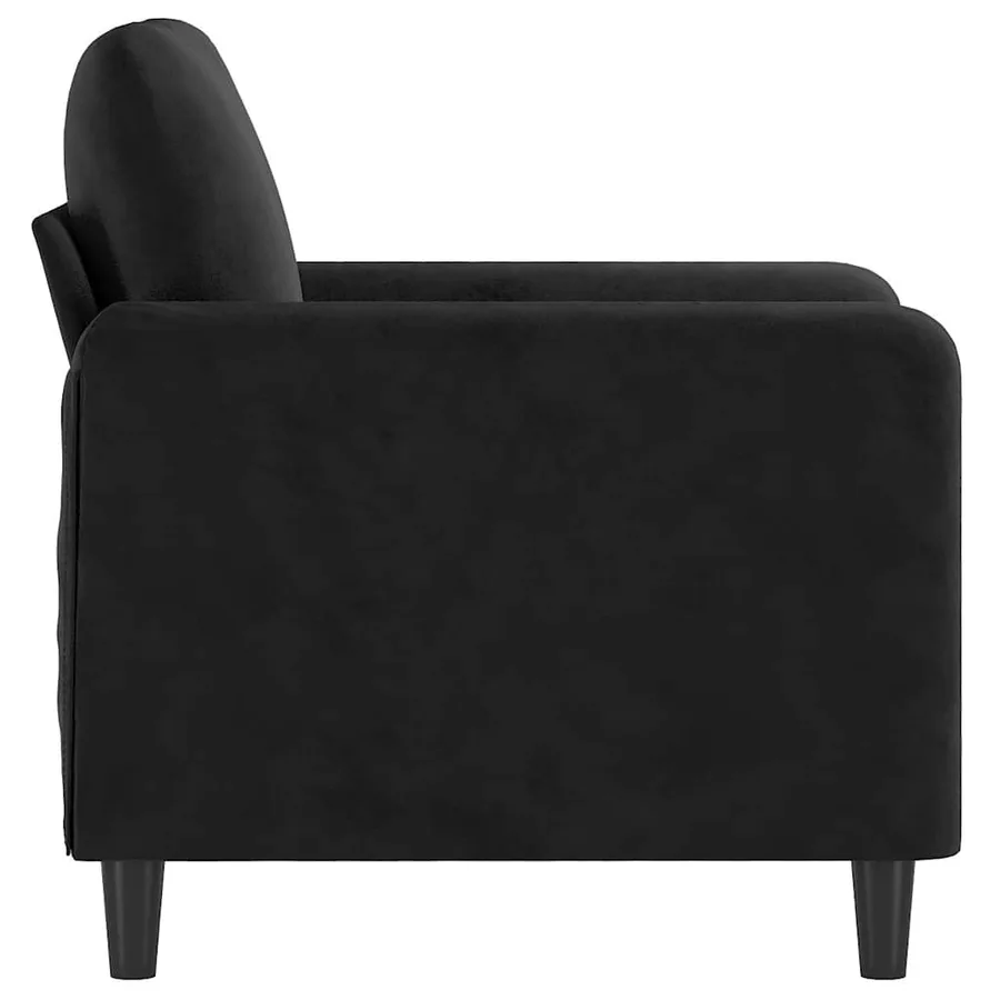 Fauteuil Noir 60 cm Velours - 4