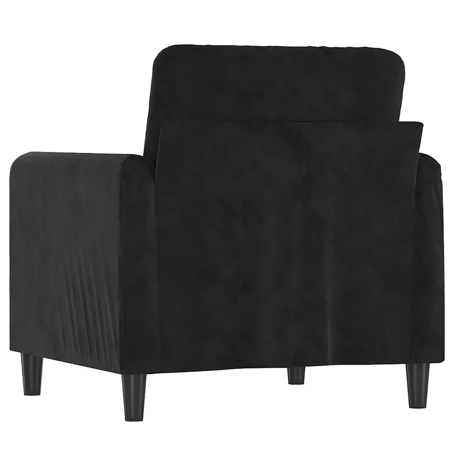 Fauteuil Noir 60 cm Velours - 5