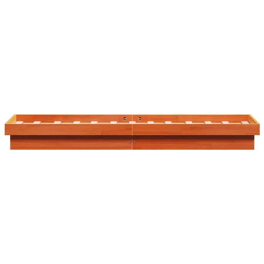 Cadre de lit à LED sans matelas 90x200 cm bois massif - 8