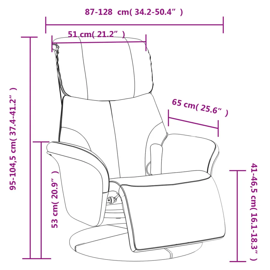 Fauteuil inclinable de massage repose-pieds blanc similicuir - 11