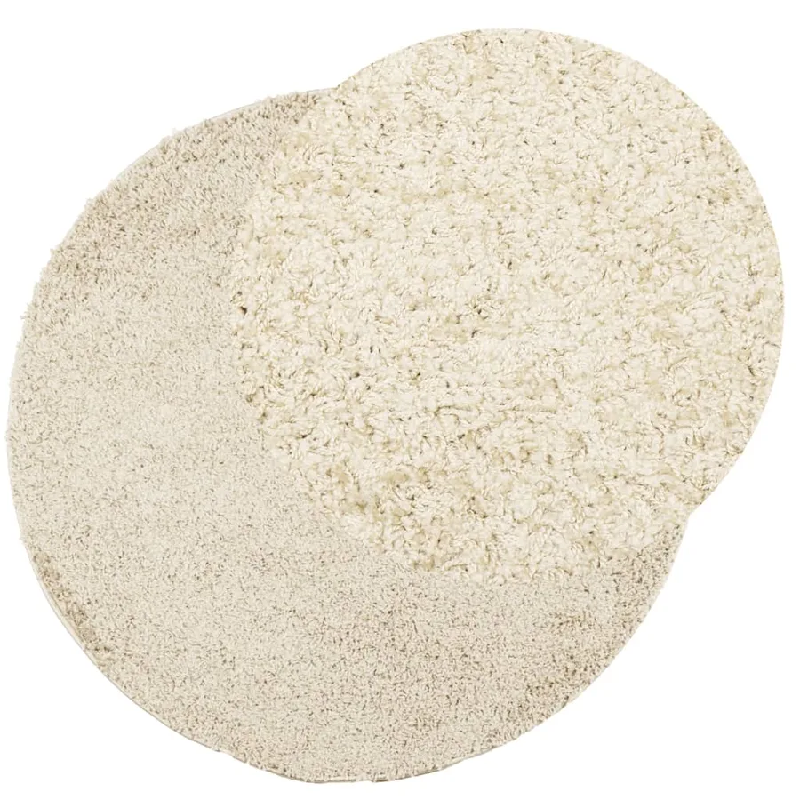 Tapis shaggy PAMPLONA poils longs moderne doré Ø 160 cm - 3